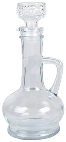 Dekoračná sklenená fľaštička karafa so zátkou - 225 ml