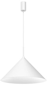Závesné svietidlo Capital, 1x biele kovové tienidlo, (fi 46cm), w