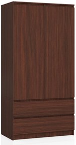 Šatníková skriňa Safwan (wenge). Akcia -11%. Vlastná spoľahlivá doprava až k Vám domov. 1128798