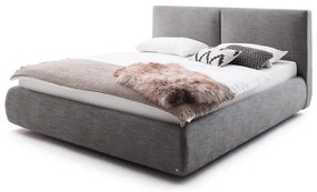 Tmavosivá čalúnená dvojlôžková posteľ s úložným priestorom s roštom 180x200 cm Atesio – Meise Möbel
