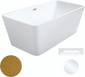 Besco Akrylátová voľne stojaca vaňa Evita Glam Z 160x80 BESCO-Typ výpuste: Click-Clack s prepadom, grafit, BESCO-Rozmery: 160x80, BESCO-Farba: Biela/…