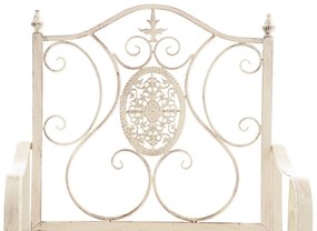 Kovová stolička Punjab s područkami (SET 2 ks) - Krémová antik