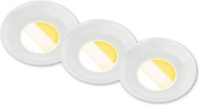 Briloner 7588036 - SADA 3xLED kúpeľňové podhľadové svietidlo KLIRA 3xLED/4,9W/230V IP44 biela