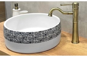 Biele keramické okrúhle umývadlo ø 41 cm Priori – Sapho