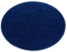 Okrúhly koberec SOFFI shaggy 5cm tmavo modrý