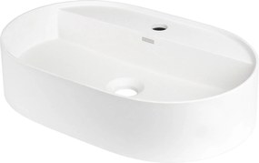 Deante Silia, granitové umývadlo na dosku 550x350x125mm, biela matná, DEA-CQS_AU6B