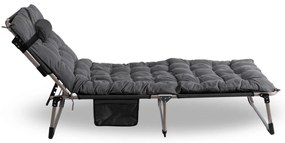 Záhradné lehátko Venden (sivá) . Akcia -22%. Vlastná spoľahlivá doprava až k Vám domov. 1119322