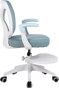 Detská otočná stolička Neoseat JUNI 010 s podnožou — látka, modrá