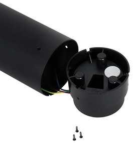 Čierna vonkajšia stojaca lampa s opálovým sklom 80 cm IP44 - Huma