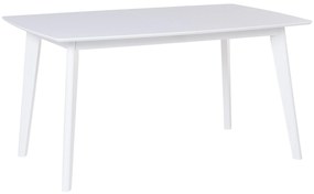 Rozkladací jedálenský stôl 150/195 x 90 cm biely SANFORD Beliani