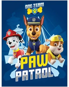 Fleecová deka Labková patrola - Paw Patrol - motív One Team - 100 x 140 cm