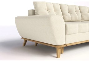 Krémová rozkladacia rohová pohovka (pravý roh) Balitco – Ropez