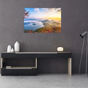 Obraz - Bledské jazero (90x60 cm)