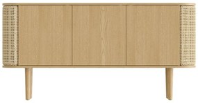 Nízka komoda v dekore duba v prírodnej farbe 150x75 cm Treasures – UMAGE