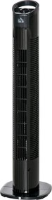 HOMCOM Moderný Stĺpový Ventilátor, 3 Rýchlosti s 70° Osciláciou, Stĺpový Ventilátor s Okruhlým Podstavcom a Držadlom, 50W, Ø 20 x 78,5 cm, čierny | Ao