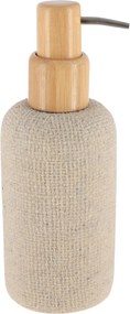 Dávkovač mydla Solena, béžová/s drevenými prvkami, 340 ml