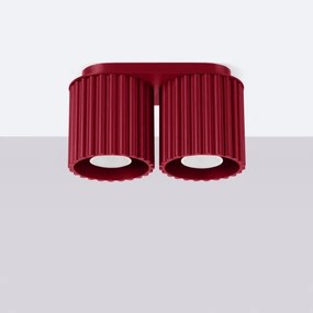 Sollux  SL.1820 - Bodové svietidlo AURA 2xGU10/10W/230V červené