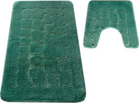 Sada kúpeľňových koberčekov Montana CLTSTONE zelená / tyrkysová