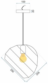 Toolight - Stropná lampa 1xE27 APP381-1CP, čierna, OSW-05013