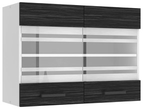 Kuchynská skrinka Belini Premium Full Version horná 80 cm eben kráľovský