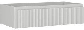 Mexen Rivel, kúpeľňová skrinka 90 cm, 1 zásuvka, drážkovaná, sivá matná, 91A20-09023-1-BF62