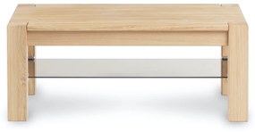 Wooded Konferenčný stolík Denver Glass z masívu DUB 110x65x45cm