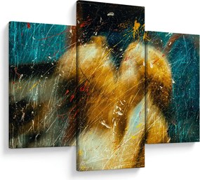 Obraz - Bozkávajúci sa anjeli (90x60 cm)