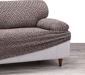 Bielastické poťahy VENEZIA hnedá kreslo ušiak (š. 60 - 110 cm)