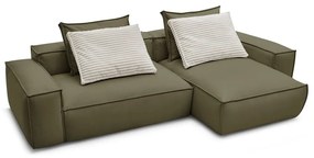 Zelená rohová pohovka z imitácie kože Boheme – Bobochic Paris