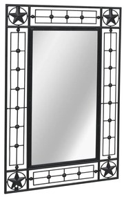 vidaXL Nástenné zrkadlo obdĺžnikové 50x80 cm čierne