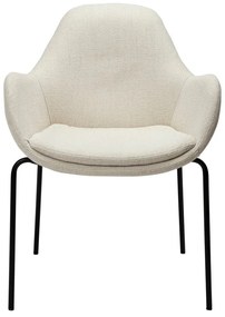 Krémové kreslo z textílie buklé Zimmer – DAN-FORM Denmark
