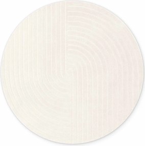 Vikosa, Kusový koberec Vikosa Arcura 106269 Cream White kruh, 200x200 (priemer) kruh, biela, obývacia izba