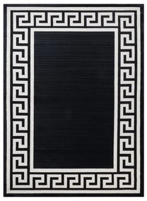 Koberec PEARL 51327H rám / grécky / štrukturálny, čierny