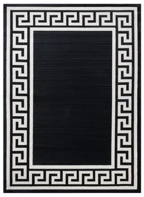 Koberec PEARL 51327H rám / grécky / štrukturálny, čierny
