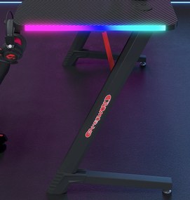 Herný stôl BG01 čierno-červený 140 cm