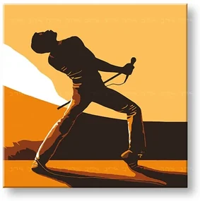 Ručne maľovaný POP Art obraz FREDDIE MERCURY | rôzne rozmery