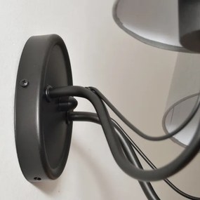 Nástenné svietidlo MALBO 2xE27/15W/230V sivá/čierna