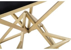 Čierna/v zlatej farbe čalúnená barová stolička (výška sedadla 75 cm) Piramid – Mauro Ferretti