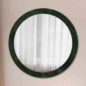 Okrúhle ozdobné zrkadlo Zelený mramor fi 90 cm
