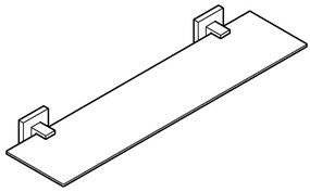 GROHE 41109DC0 - Sklenená polička START CUBE 530 mm nerezová