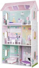 Drevený domček pre bábiky + nábytok High Berry rezidencia ECOTOYS