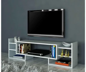 TV stolík/skrinka Saloma (biela) . Vlastná spoľahlivá doprava až k Vám domov. 1102570
