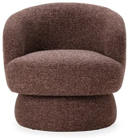 Fialové/hnedé otočné kreslo Dali – MOME