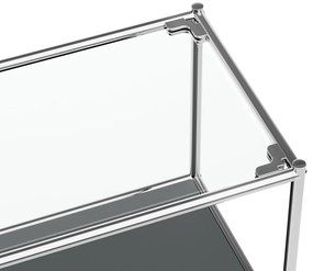 Kovová komoda »CN3« s 2 výklopnými priehradkami, sivá