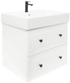 Kúpeľňová skrinka s umývadlom Naturel Forli 80x53x46 cm biela lesk FORLI80BIUSAT, 1 ks