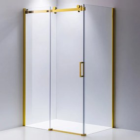 BPS-koupelny Obdĺžnikový sprchový kút HYD-OK203C 120x80 zlatý/transparent - bez vaničky
