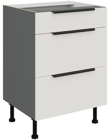 Kuchynská skrinka Aria-Wh/Ant Anti Fingerprint 60d 3s Bb