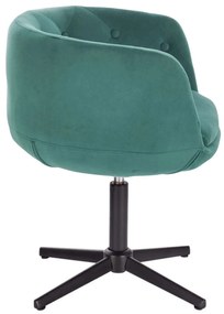 LuxuryForm DESIGN Kreslo MONTANA VELUR na čiernom kríži - zelené