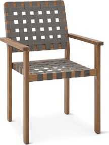 Stohovateľná záhradná stolička s pruhovaným výpletom