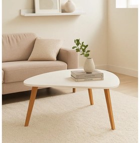 Biely konferenčný stolík Bonami Essentials Skandinávsky, dĺžka 84,5 cm